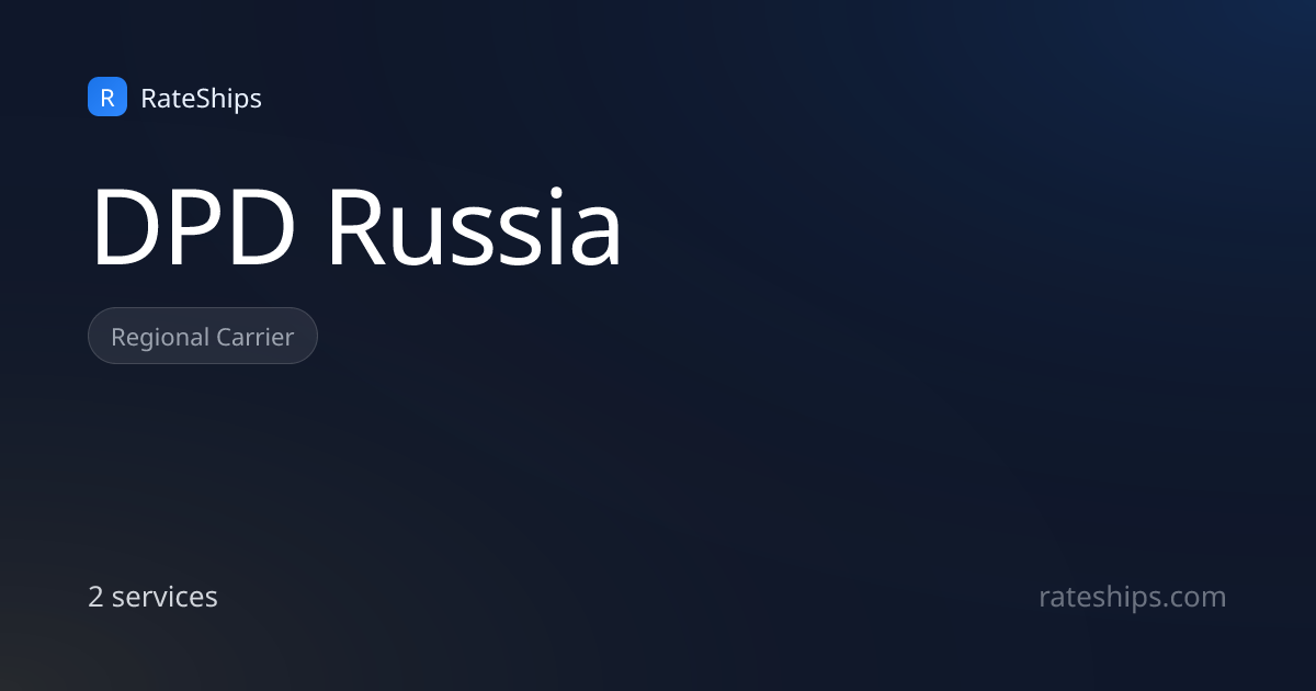 DPD Russia tracking, rates & delivery times (2026) | RateShips