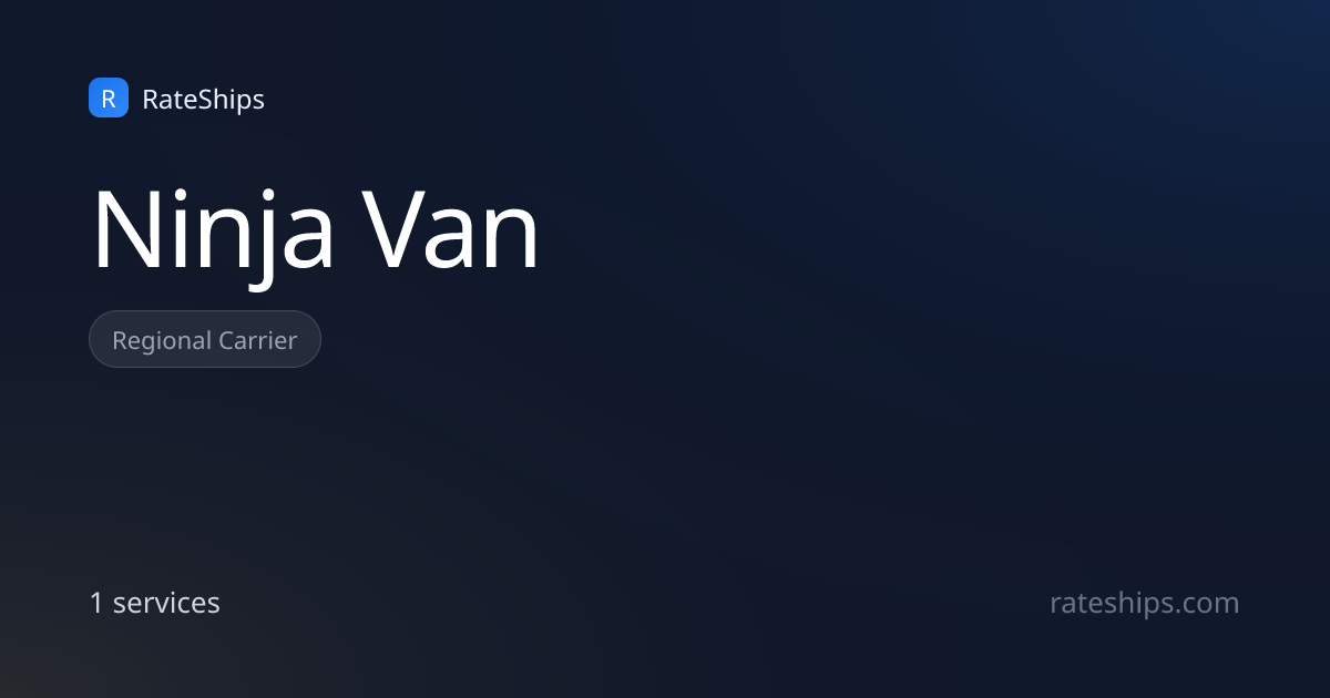 Ninja Van tracking, rates & delivery times (2026) | RateShips