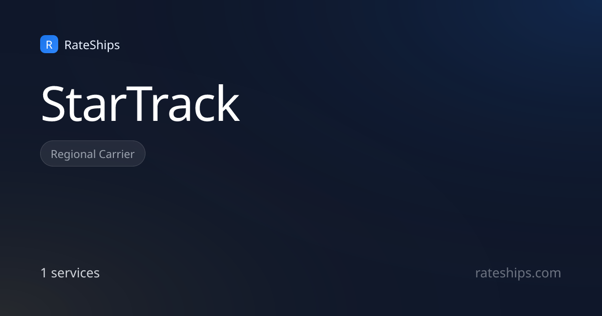 StarTrack tracking, rates & delivery times (2026) | RateShips
